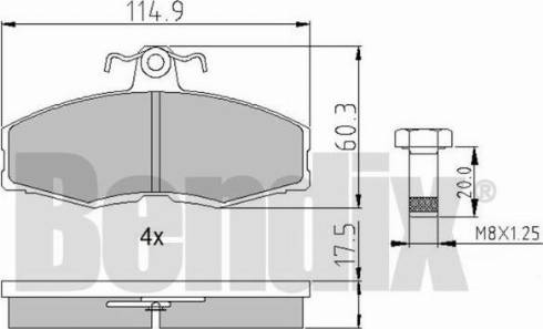 BENDIX 510062 - Тормозные колодки, дисковые, комплект unicars.by