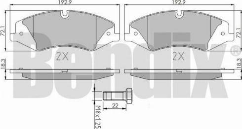 BENDIX 510001 - Тормозные колодки, дисковые, комплект unicars.by