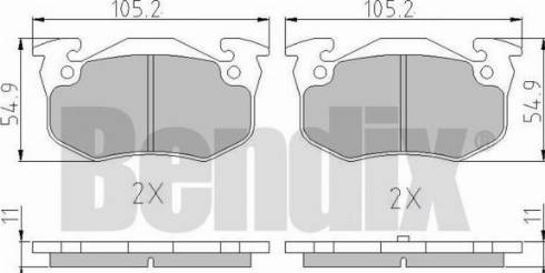 BENDIX 510036 - Тормозные колодки, дисковые, комплект unicars.by