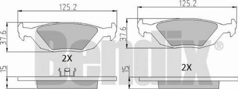 BENDIX 510077 - Тормозные колодки, дисковые, комплект unicars.by