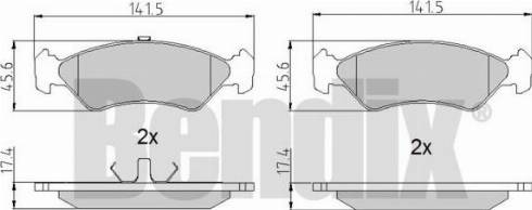 BENDIX 510154 - Тормозные колодки, дисковые, комплект unicars.by