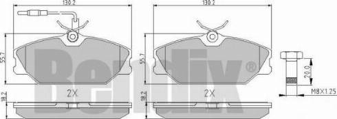 BENDIX 510169 - Тормозные колодки, дисковые, комплект unicars.by