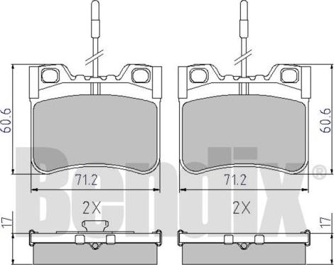 BENDIX 510116 - Тормозные колодки, дисковые, комплект unicars.by