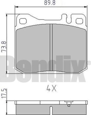 BENDIX 510112 - Тормозные колодки, дисковые, комплект unicars.by