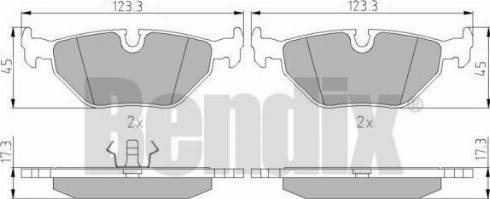 BENDIX 510134 - Тормозные колодки, дисковые, комплект unicars.by