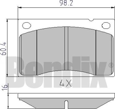 BENDIX 510137 - Тормозные колодки, дисковые, комплект unicars.by