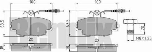 BENDIX 510179 - Тормозные колодки, дисковые, комплект unicars.by