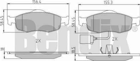 BENDIX 510170 - Тормозные колодки, дисковые, комплект unicars.by