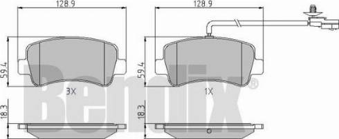 BENDIX 510866 - Тормозные колодки, дисковые, комплект unicars.by