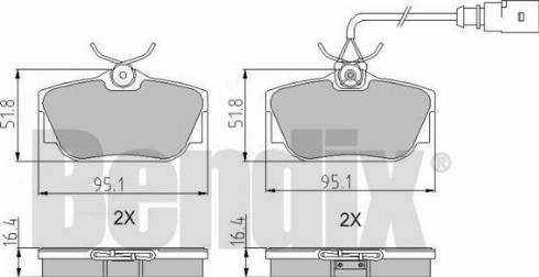 BENDIX 510397 - Тормозные колодки, дисковые, комплект unicars.by