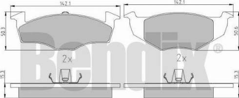 BENDIX 510366 - Тормозные колодки, дисковые, комплект unicars.by