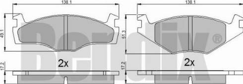 BENDIX 510316 - Тормозные колодки, дисковые, комплект unicars.by