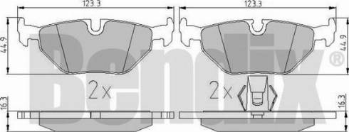 BENDIX 510290 - Тормозные колодки, дисковые, комплект unicars.by