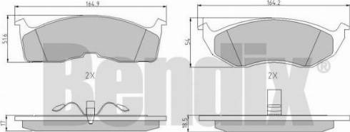 BENDIX 510246 - Тормозные колодки, дисковые, комплект unicars.by