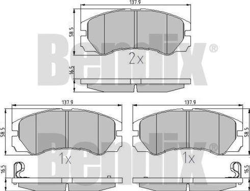 BENDIX 510254 - Тормозные колодки, дисковые, комплект unicars.by