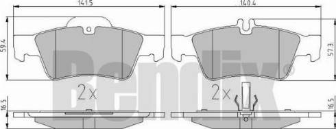 BENDIX 510214 - Тормозные колодки, дисковые, комплект unicars.by