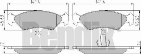 BENDIX 510281 - Тормозные колодки, дисковые, комплект unicars.by