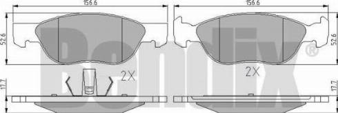 BENDIX 510279 - Тормозные колодки, дисковые, комплект unicars.by