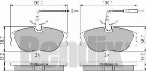 BENDIX 510274 - Тормозные колодки, дисковые, комплект unicars.by