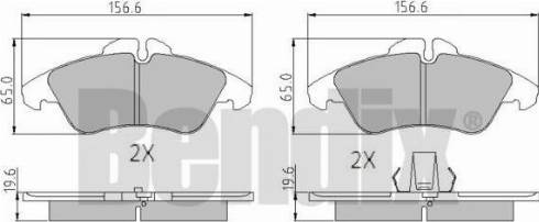 BENDIX 510270 - Тормозные колодки, дисковые, комплект unicars.by