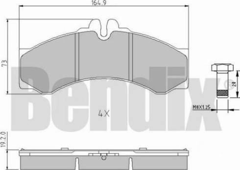 BENDIX 510271 - Тормозные колодки, дисковые, комплект unicars.by