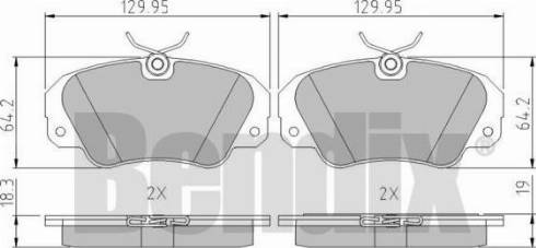 BENDIX 510272 - Тормозные колодки, дисковые, комплект unicars.by