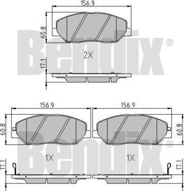 BENDIX 510746 - Тормозные колодки, дисковые, комплект unicars.by