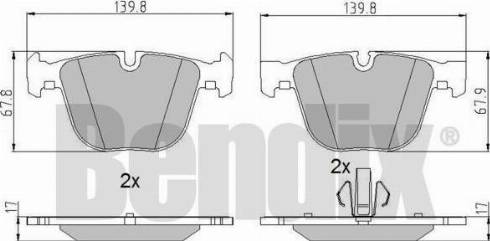 BENDIX 510753 - Тормозные колодки, дисковые, комплект unicars.by