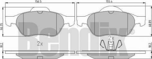 BENDIX 510769 - Тормозные колодки, дисковые, комплект unicars.by