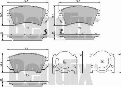 BENDIX 510704 - Тормозные колодки, дисковые, комплект unicars.by