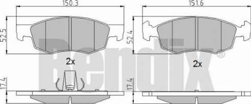 BENDIX 510718 - Тормозные колодки, дисковые, комплект unicars.by