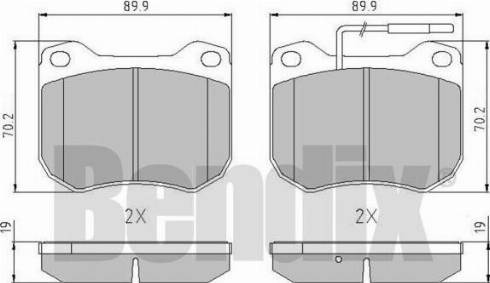 BENDIX 511008 - Тормозные колодки, дисковые, комплект unicars.by