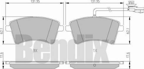 BENDIX 511177 - Тормозные колодки, дисковые, комплект unicars.by