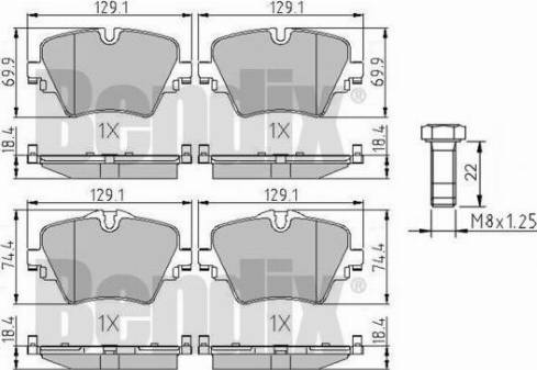 BENDIX 511239 - Тормозные колодки, дисковые, комплект unicars.by