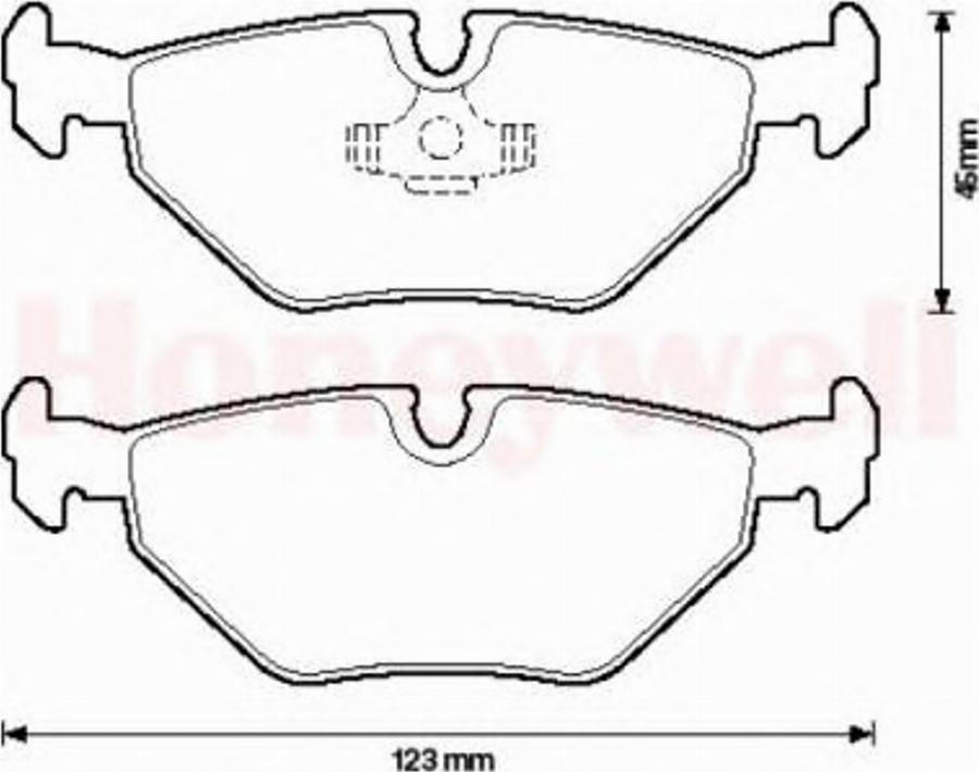 BENDIX 571960B - Тормозные колодки, дисковые, комплект unicars.by