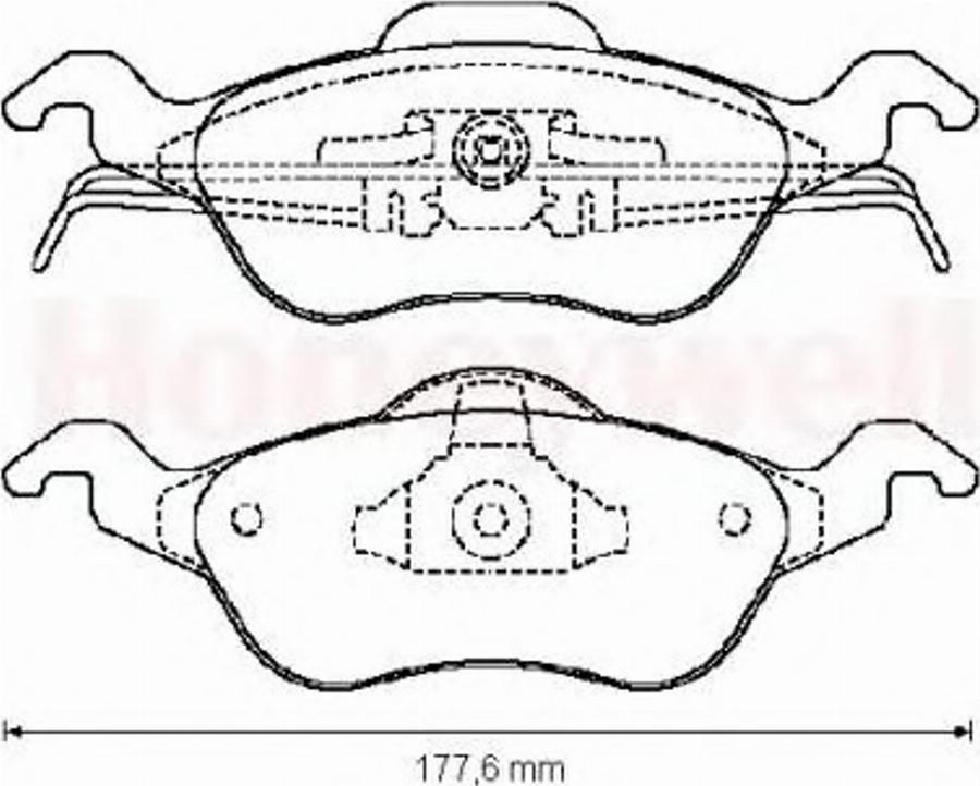 BENDIX 571967 B - Тормозные колодки, дисковые, комплект unicars.by