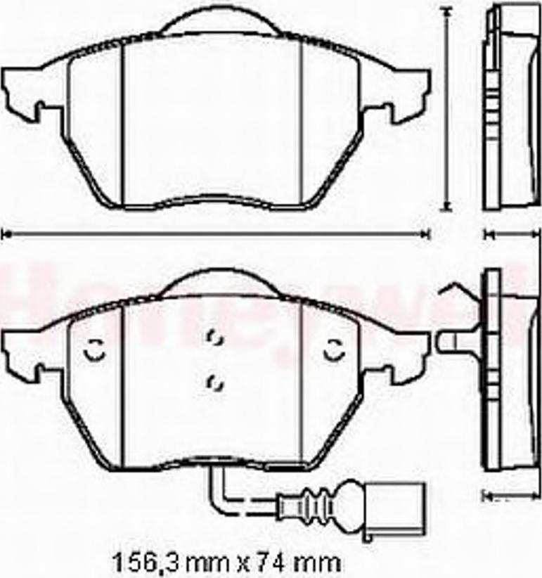 BENDIX 571984 B - Тормозные колодки, дисковые, комплект unicars.by