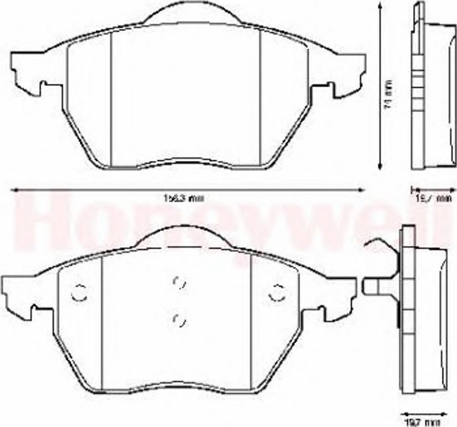 BENDIX 571935B - Тормозные колодки, дисковые, комплект unicars.by