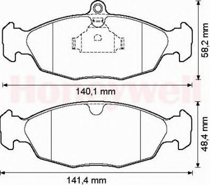 BENDIX 571924B - Тормозные колодки, дисковые, комплект unicars.by