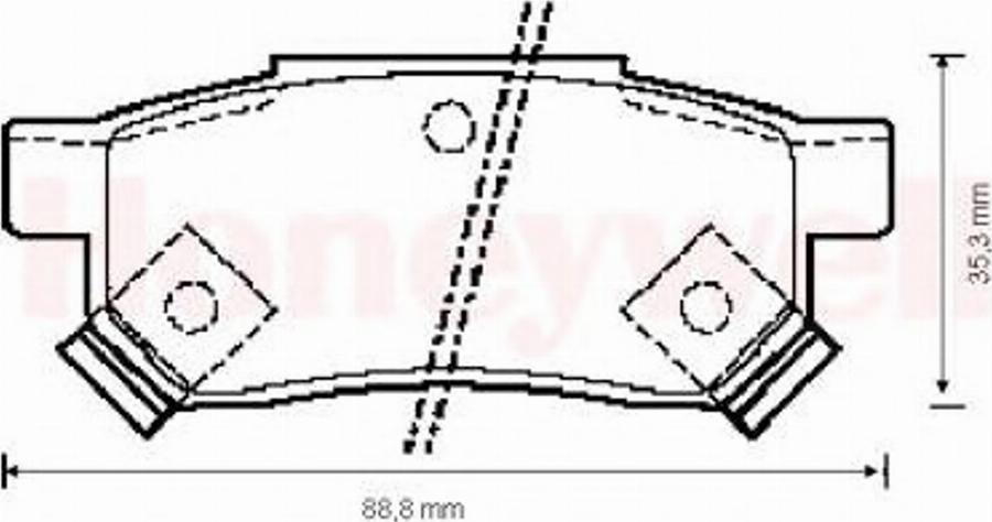 BENDIX 571977B - Тормозные колодки, дисковые, комплект unicars.by