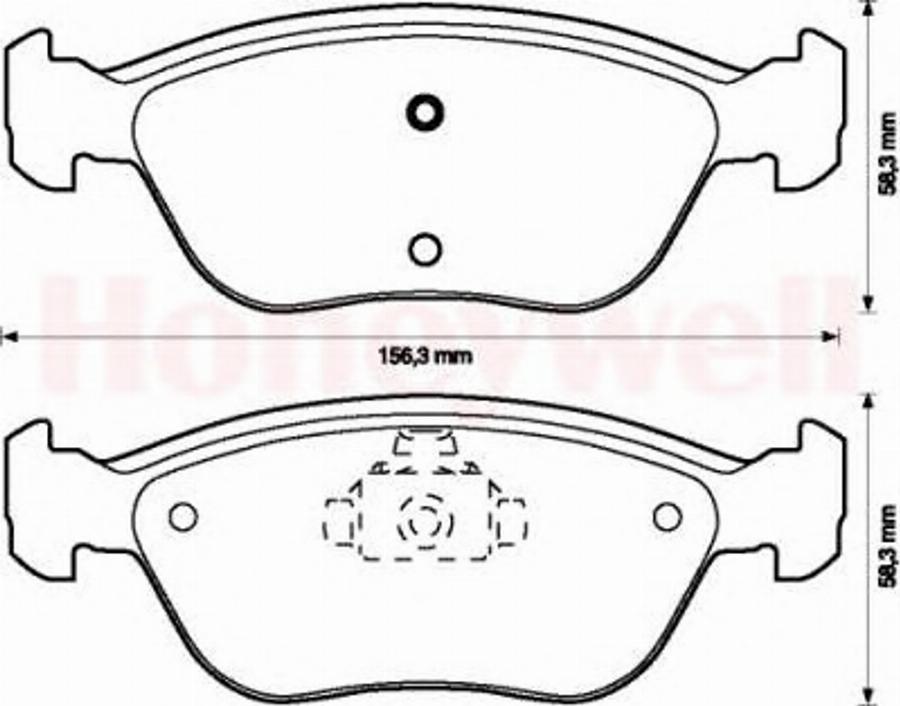 BENDIX 571457X - Тормозные колодки, дисковые, комплект unicars.by