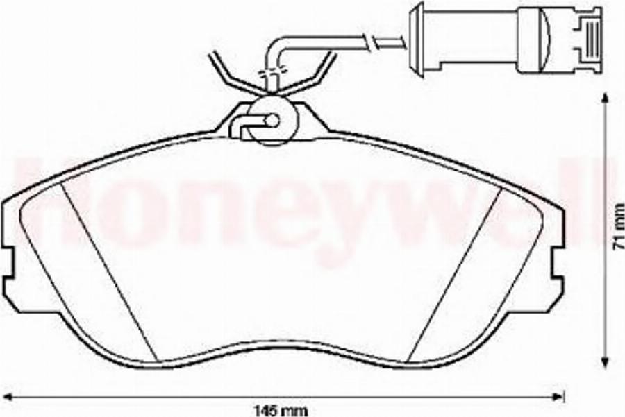 BENDIX 571402B - Тормозные колодки, дисковые, комплект unicars.by