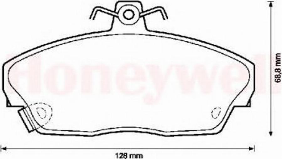 BENDIX 571438B - Тормозные колодки, дисковые, комплект unicars.by