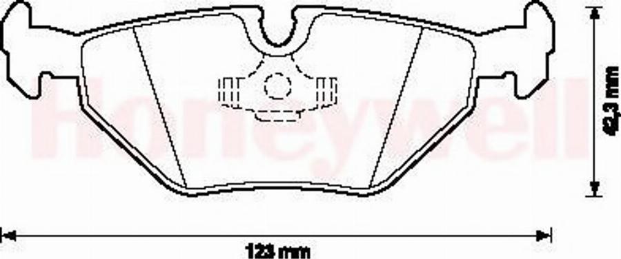 BENDIX 571546B - Тормозные колодки, дисковые, комплект unicars.by