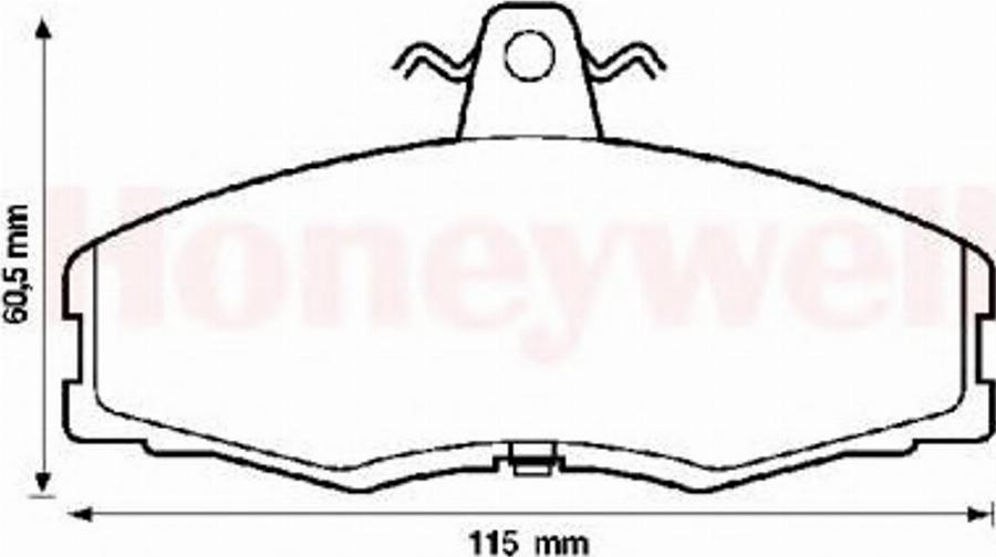 BENDIX 571540B - Тормозные колодки, дисковые, комплект unicars.by