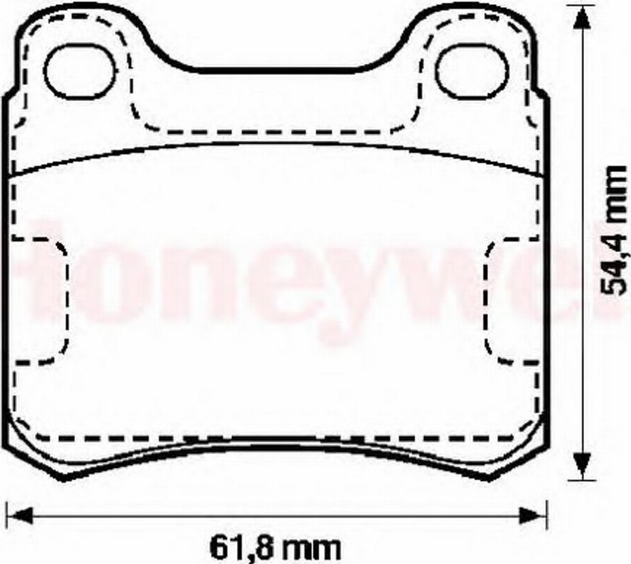 BENDIX 571555B - Тормозные колодки, дисковые, комплект unicars.by