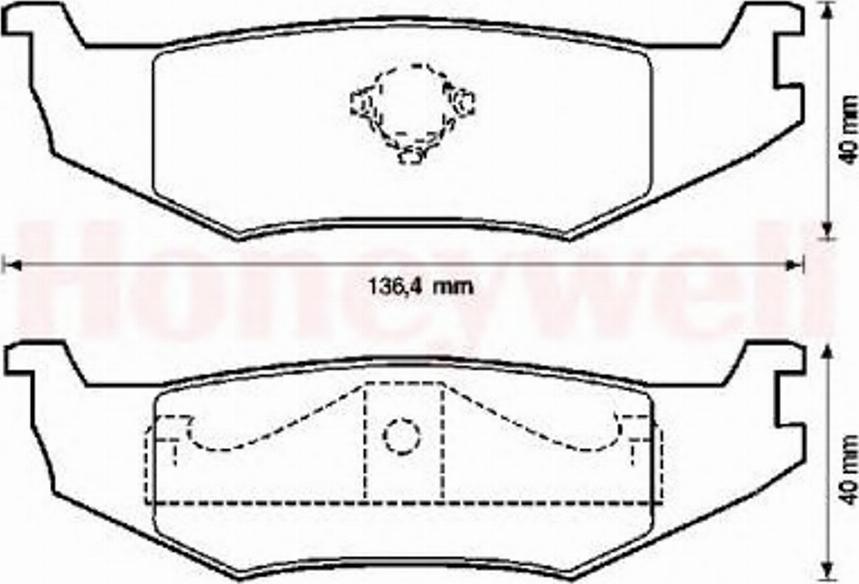 BENDIX 571516B - Тормозные колодки, дисковые, комплект unicars.by