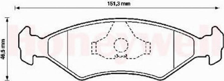 BENDIX 571536B - Тормозные колодки, дисковые, комплект unicars.by