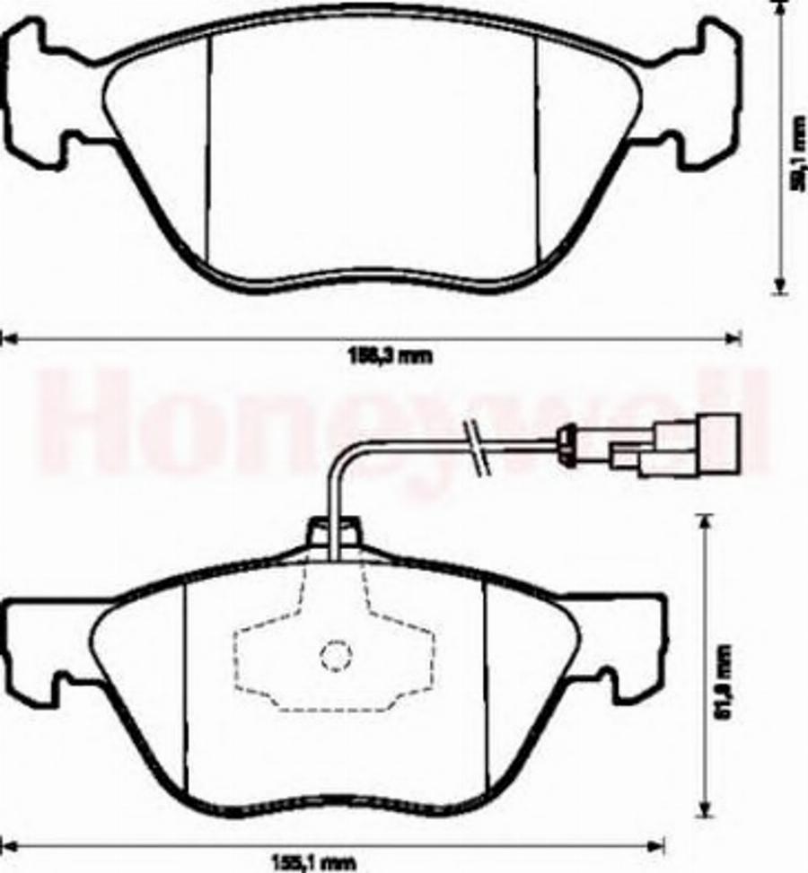 BENDIX 571884B - Тормозные колодки, дисковые, комплект unicars.by