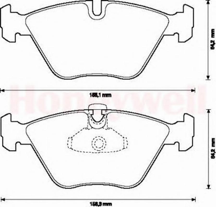 BENDIX 571880B - Тормозные колодки, дисковые, комплект unicars.by